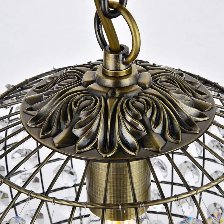 Image 3 Earlene 12" Wide Antique Bronze Globe Mini Pendant more views