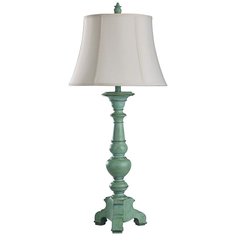 Image 1 Earley Mint Green Traditional Candlestick Table Lamp