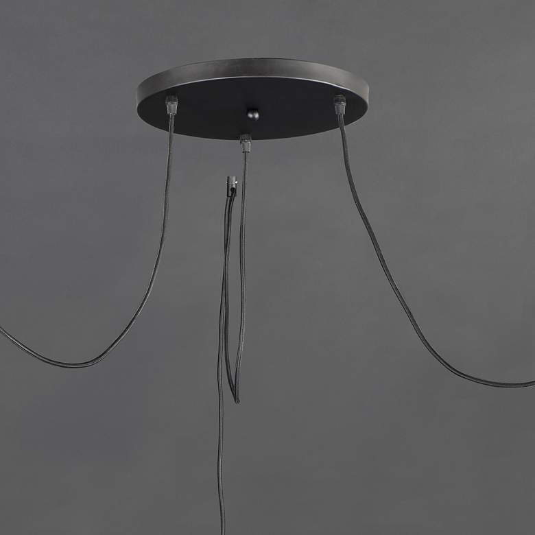 Image 3 Early Electric 11 3/4" Wide Black Multi-Light Pendant more views