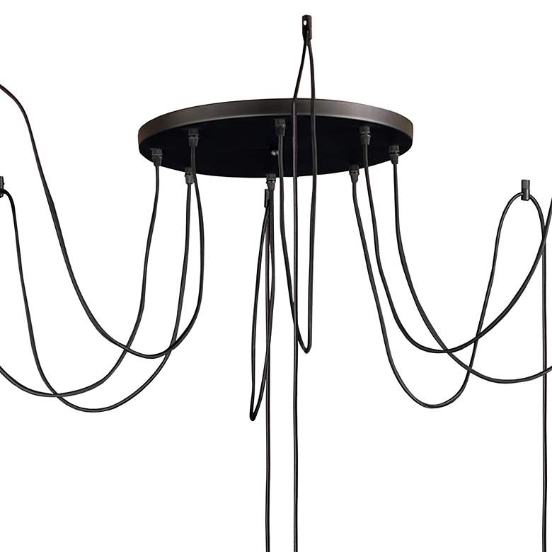 Image 4 Early Electric 8-Light 15.75 inch Wide Black/Antique Brass Pendant Light more views