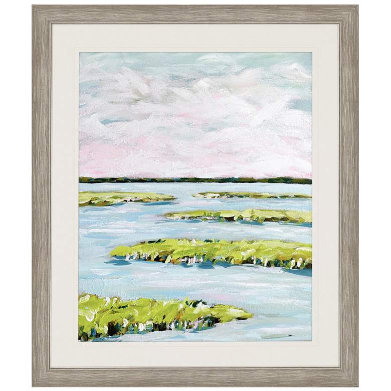 Image 1 Early Morning Marsh 39"W x 46"H Framed Wall Art