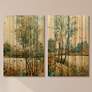 1_Early Spring 1 and 2 36"H 2-Piece Print Wood Wall Art Set