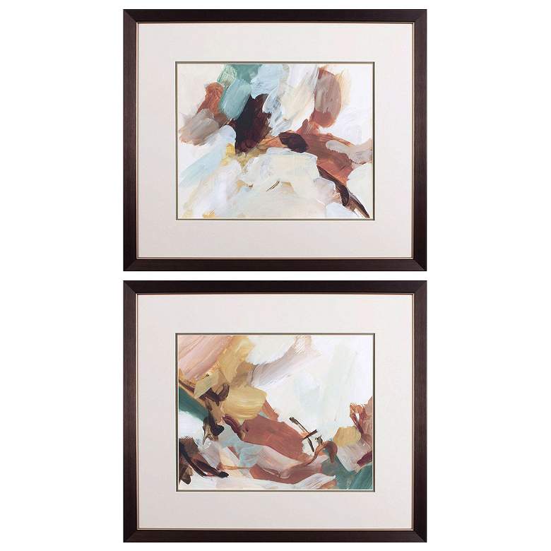 Image 1 Earth Abstract 31"W x 27"H Framed Art Set of 2