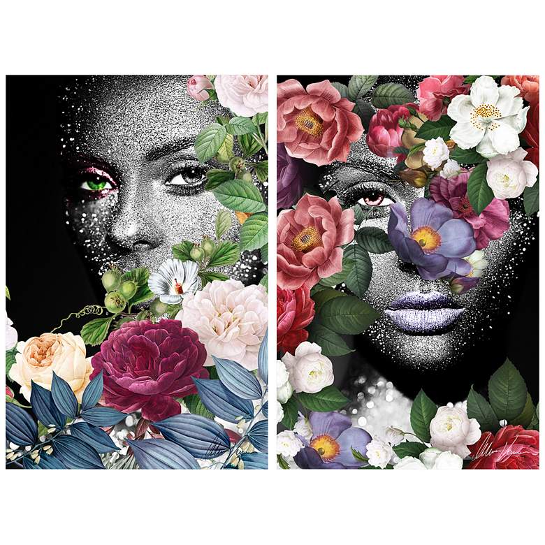 Image 2 Earth Goddess I and II 32" x 48" 2-Piece Glass Wall Art Set