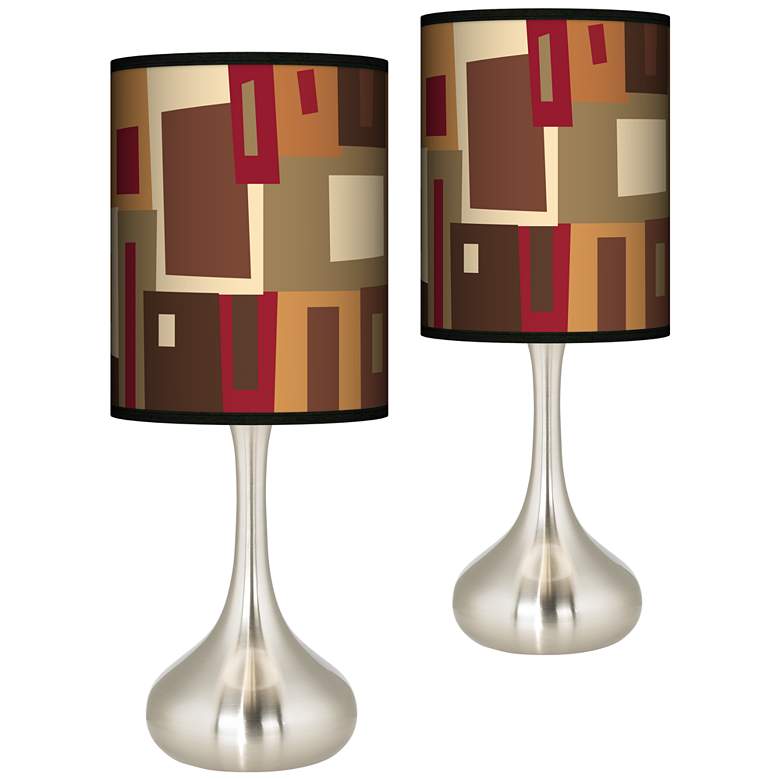 Image 1 Earth Palette Giclee Modern Droplet Table Lamps Set of 2