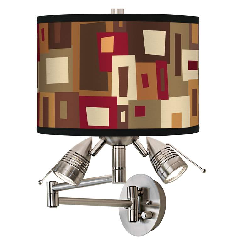 Image 1 Earth Palette Giclee Plug-In Swing Arm Wall Lamp