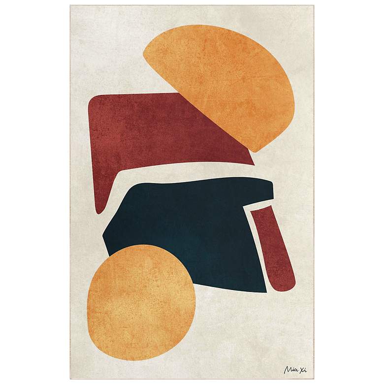 Evironments Geometric Rug Earth Tone Washable Geometric Art Area Rug size 5'x8' - #4875K | Lamps Plus