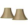 Earthen Gold Fabric Set of 2 Lamp Shades 8x18x13 (Spider)