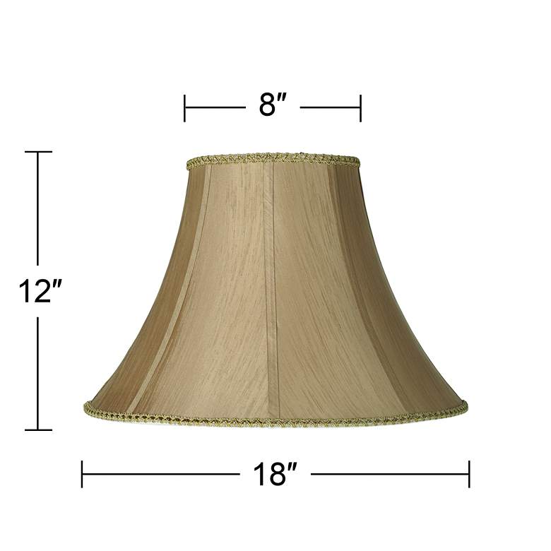 Image 7 Earthen Gold Fabric Set of 2 Lamp Shades 8x18x13 (Spider) more views