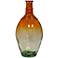 Earthenware 24" High Amber and Clear Recycled Glass Jug