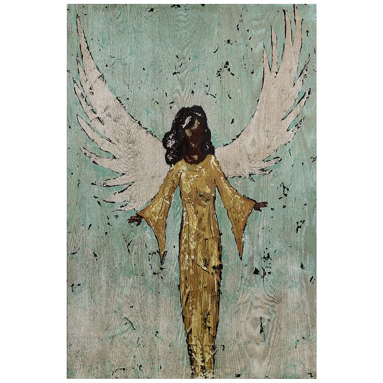 Image 2 Earthly Angel II 36 inch High Giclee Printed Wood Wall Art