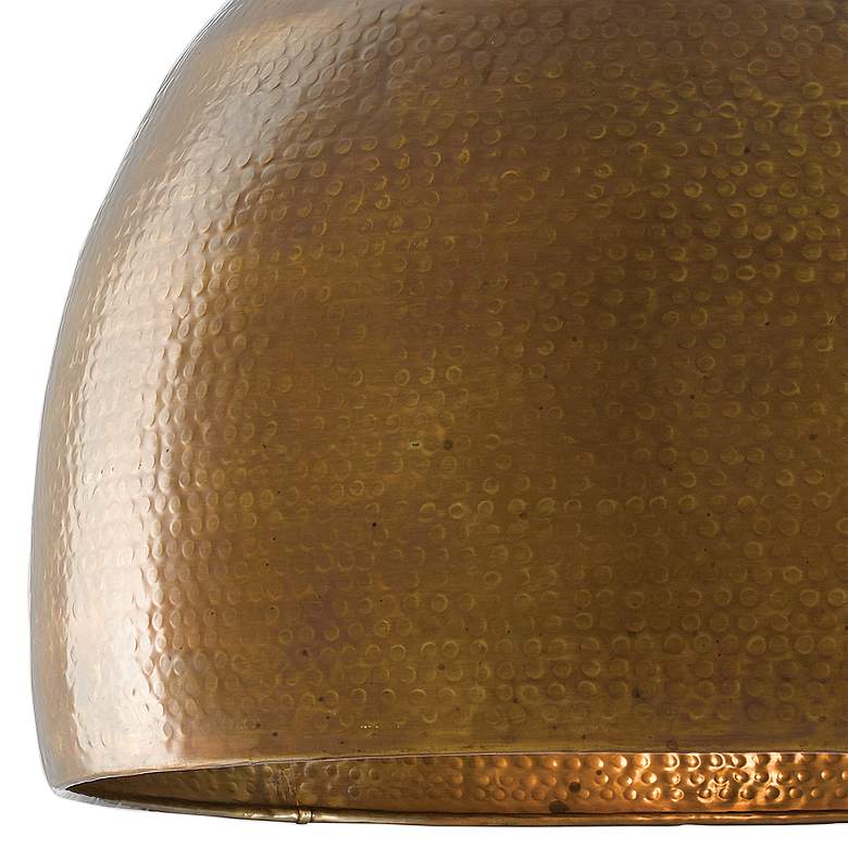 Image 2 Earthshine 22" Wide Vintage Brass Dome Pendant Light more views