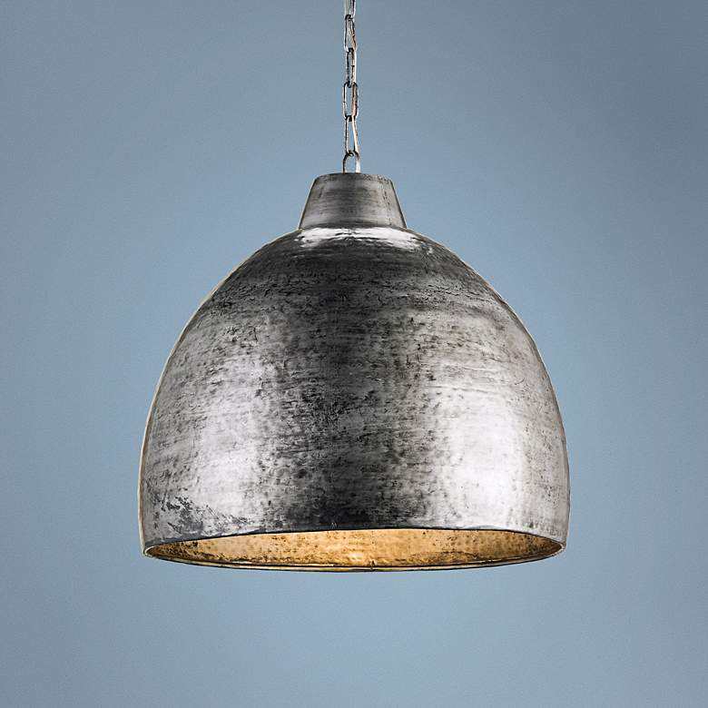 Image 1 Earthshine Wrought Iron Dome 22 inch Wide Pendant Light