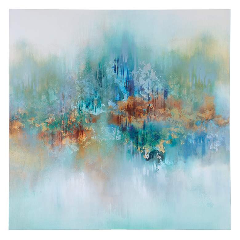 Image 2 Earthtones 36" Square Frameless Giclee Canvas Wall Art