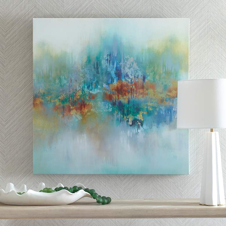 Image 1 Earthtones 36" Square Frameless Giclee Canvas Wall Art