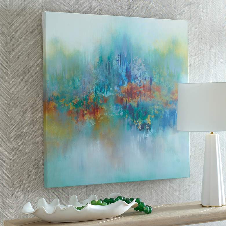 Image 3 Earthtones 36" Square Frameless Giclee Canvas Wall Art more views