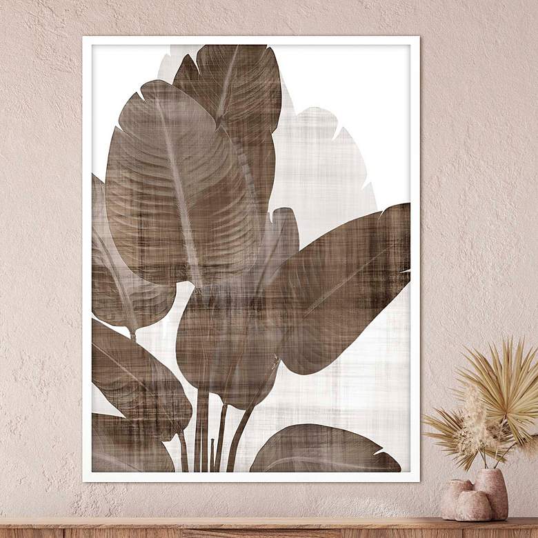 Image 1 Earthy Palm II 50 inch High Shadow Box Giclee Framed Wall Art