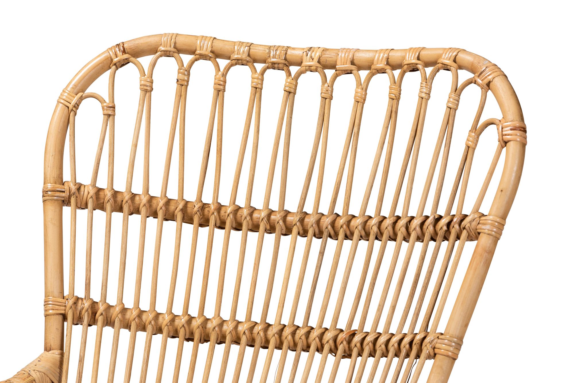 Image 3 Earvin Natural Brown 2-Piece Armchair and Footstool Set more views