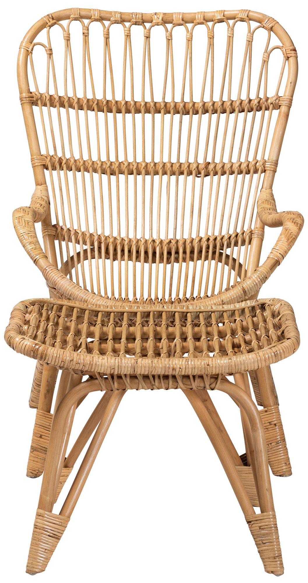 Image 6 Earvin Natural Brown 2-Piece Armchair and Footstool Set more views