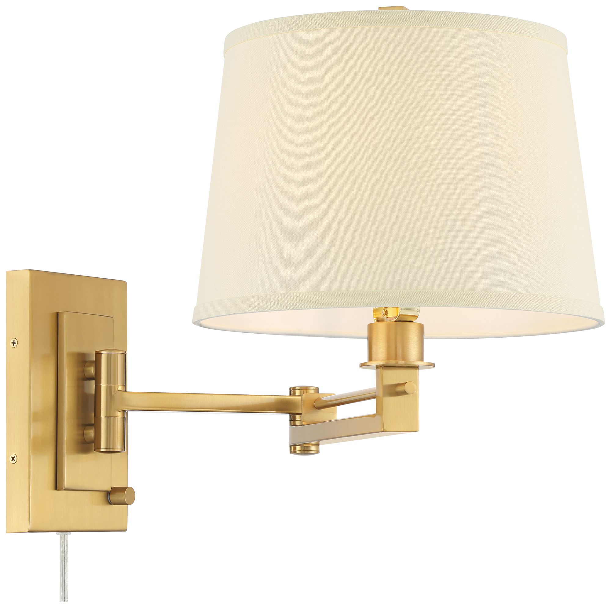 Watch A Video About the Easley Warm Gold Plug In Swing Arm Wall Lamp