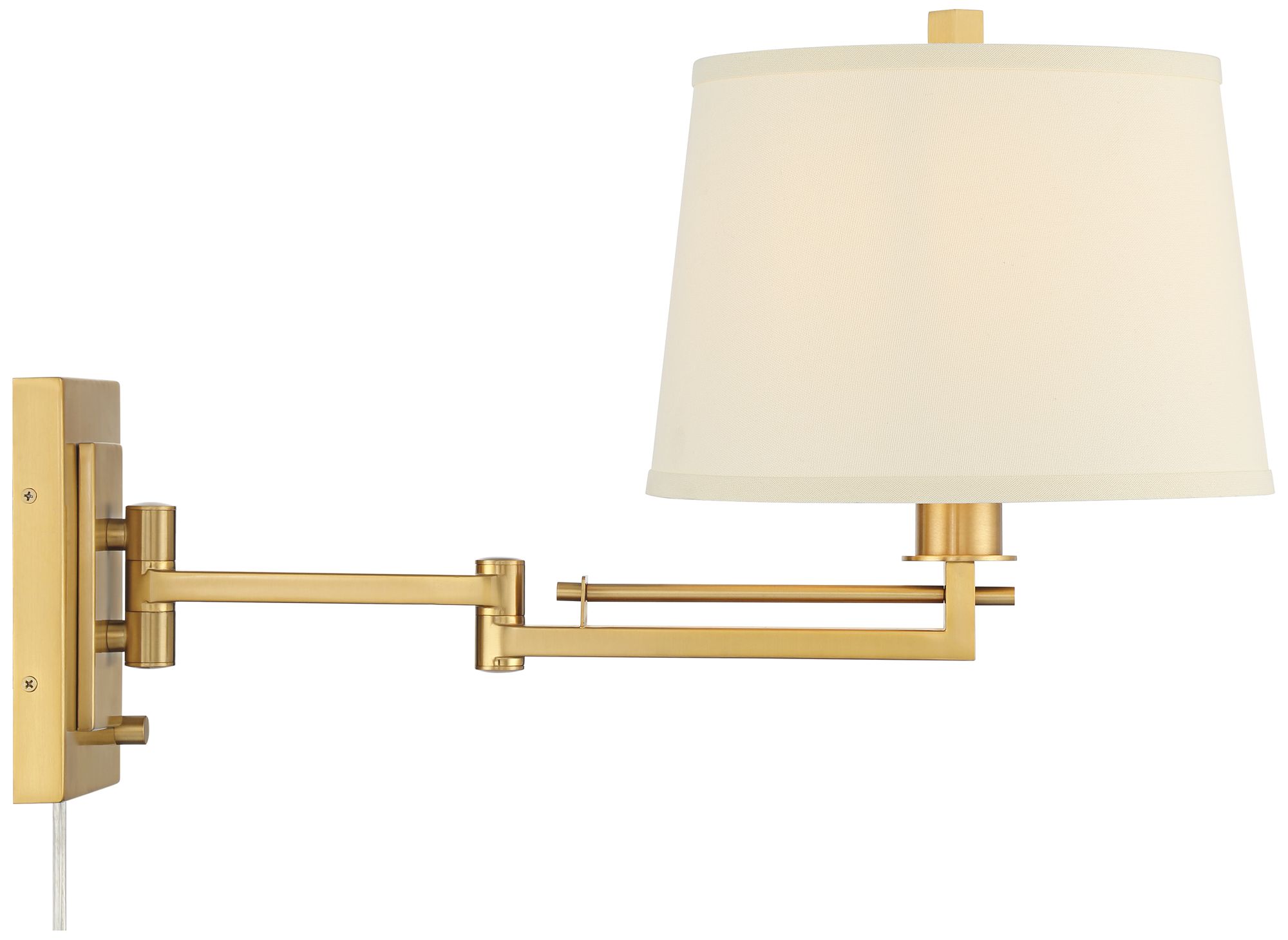 Watch A Video About the Easley Warm Gold Plug In Swing Arm Wall Lamp