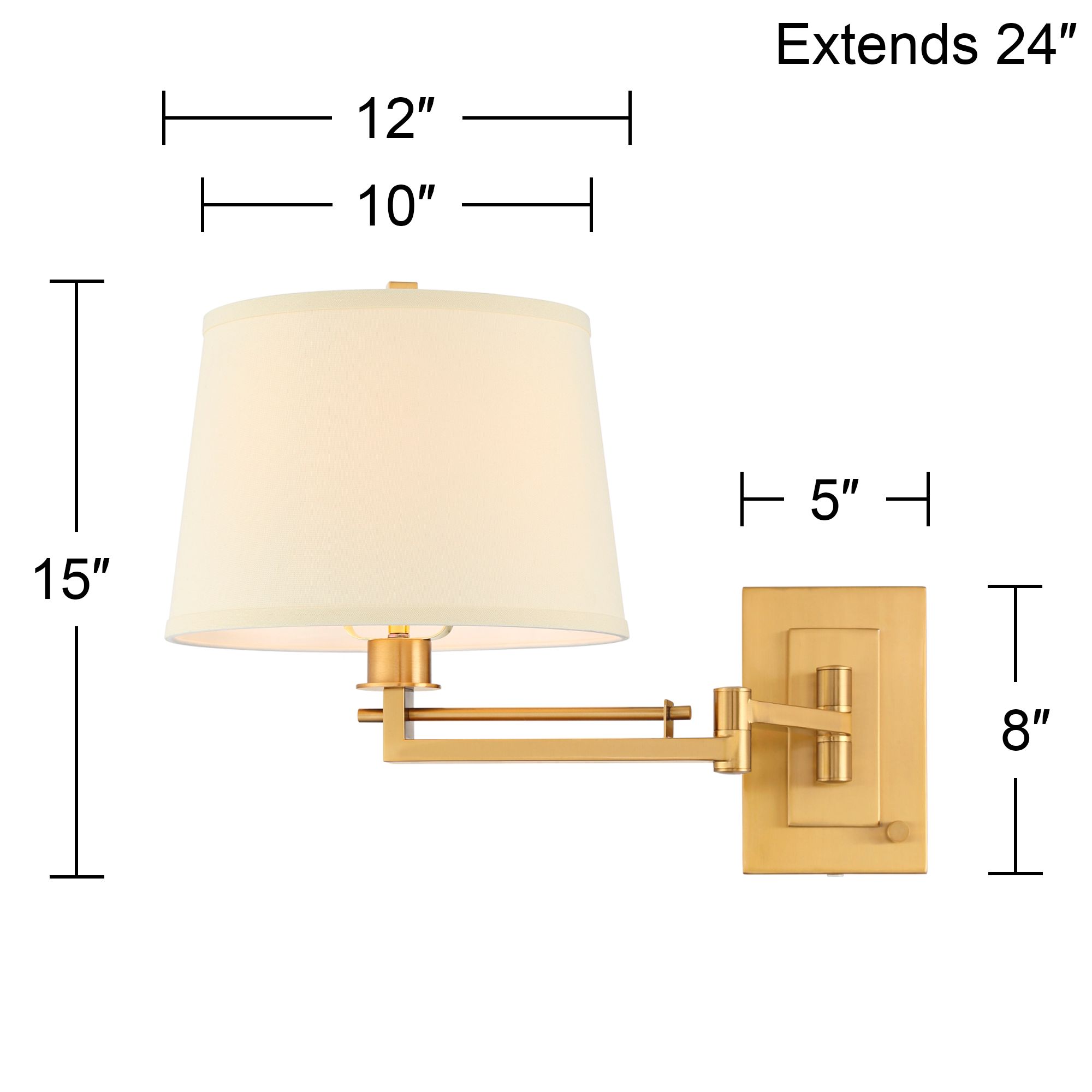 Watch A Video About the Easley Warm Gold Plug In Swing Arm Wall Lamp