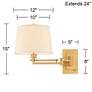 Watch A Video About the Easley Warm Gold Plug In Swing Arm Wall Lamp