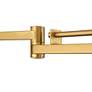 5_Easley 15" High Warm Gold Plug-In Swing Arm Wall Lamp more views