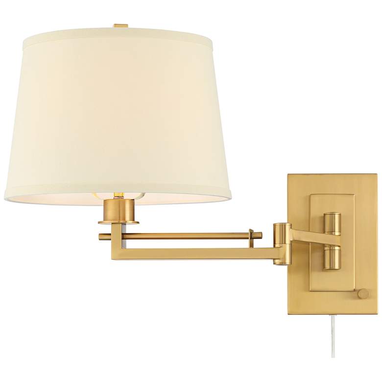 Image 6 Easley 15" High Warm Gold Plug-In Swing Arm Wall Lamp more views