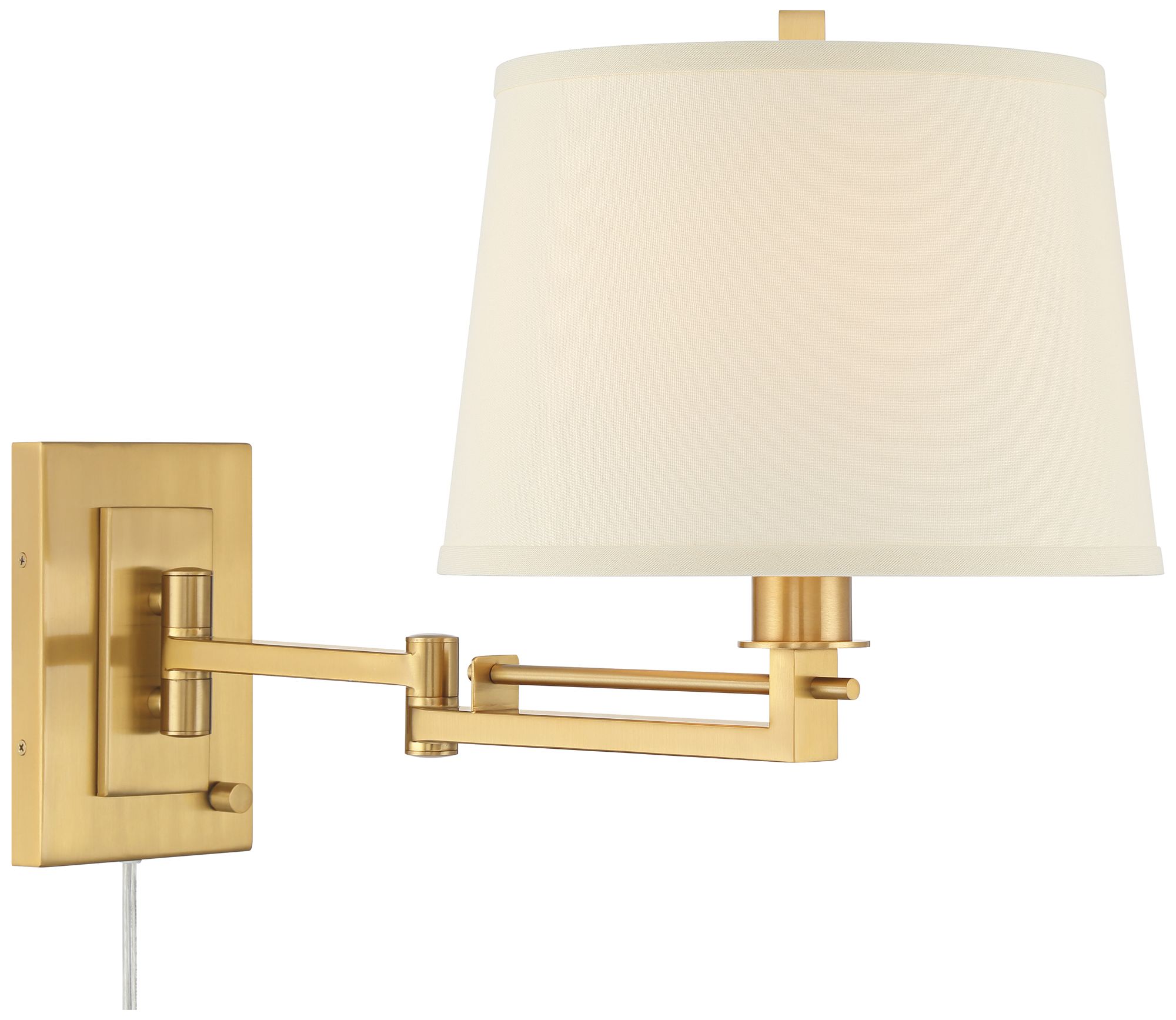 Watch A Video About the Easley Warm Gold Plug In Swing Arm Wall Lamp