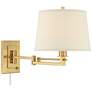 Watch A Video About the Easley Warm Gold Plug In Swing Arm Wall Lamp