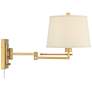 Watch A Video About the Easley Warm Gold Plug In Swing Arm Wall Lamp