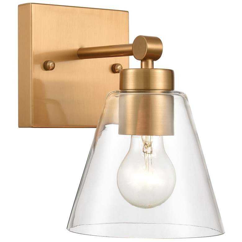 Image 1 East Point 10 inch High 1-Light Sconce - Satin Brass