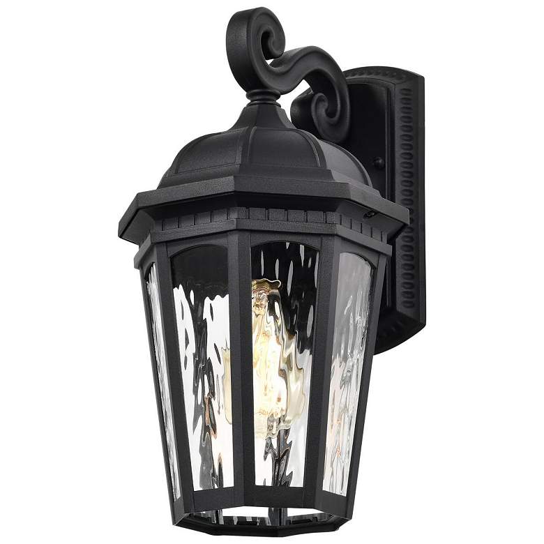 Image 2 East River 15 3/4" High Matte Black Outdoor Wall Light