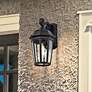 1_East River 15 3/4" High Matte Black Outdoor Wall Light