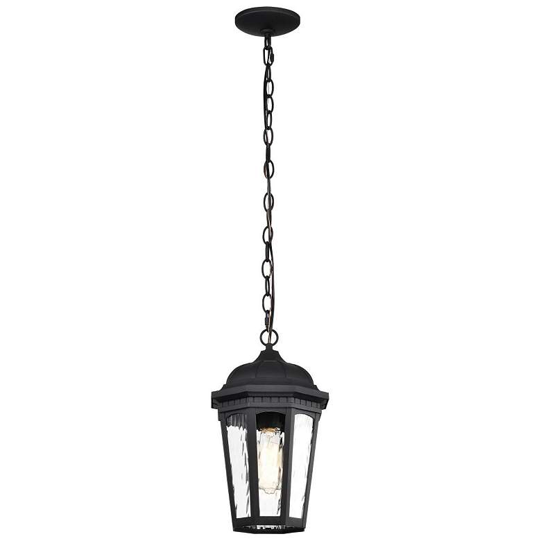 Image 1 East River Outdoor Hanging Lantern; 1 Light; Matte Black Finish