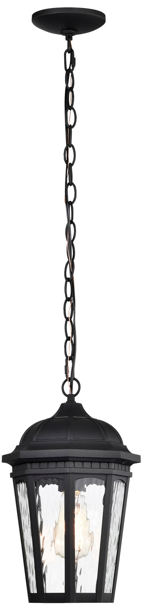 Image 3 East River Outdoor Hanging Lantern; 1 Light; Matte Black Finish more views