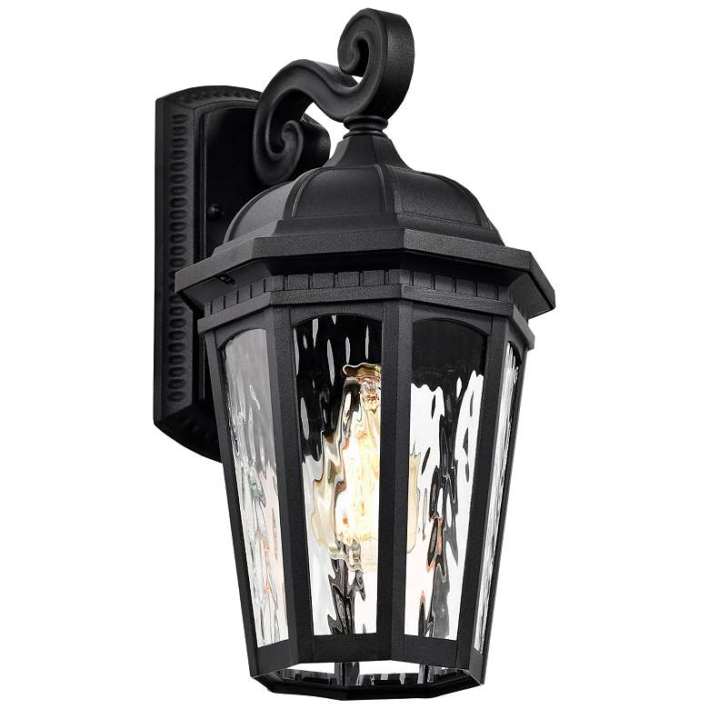 Image 2 East River Outdoor Large Wall Lantern; 1 Light; Matte Black Finish