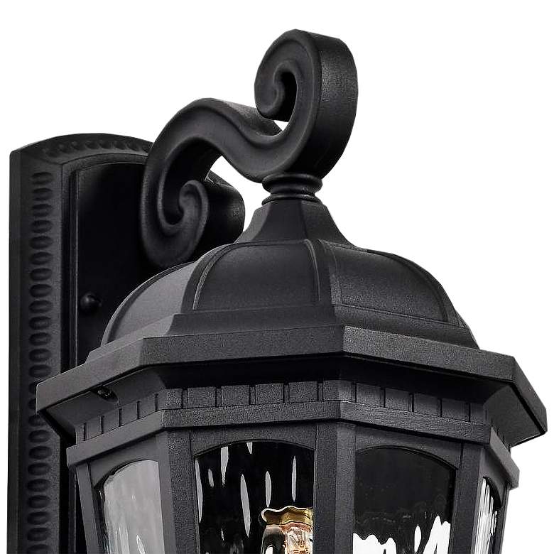 Image 3 East River Outdoor Large Wall Lantern; 1 Light; Matte Black Finish more views