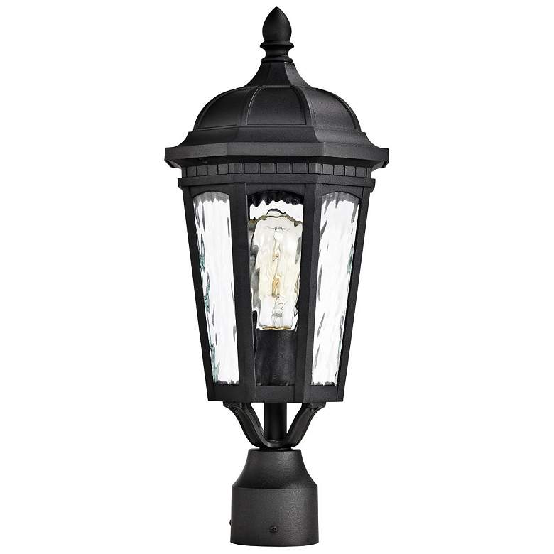 Image 4 East River Outdoor Post Lantern; 1 Light; Matte Black Finish more views