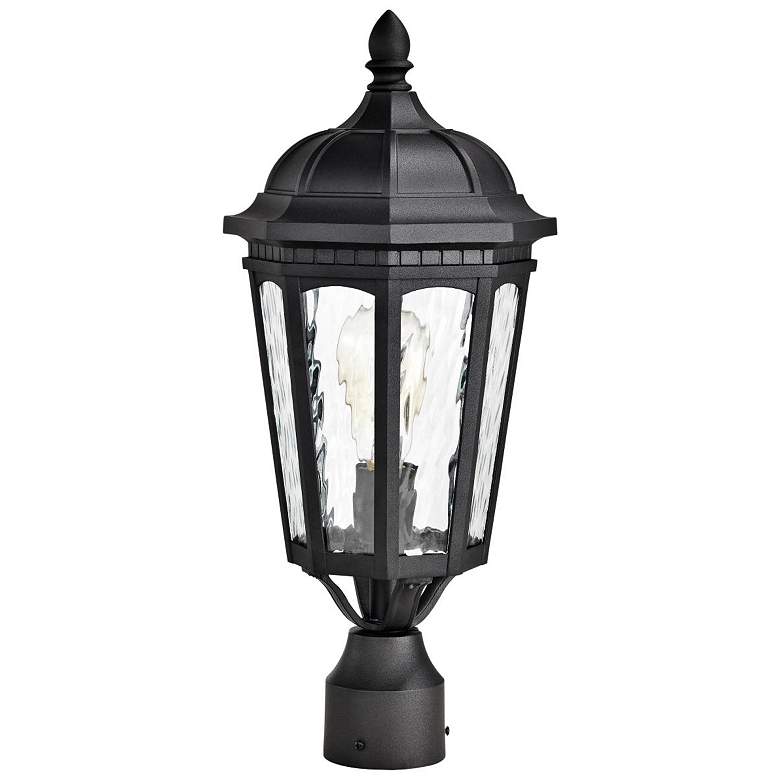 Image 6 East River Outdoor Post Lantern; 1 Light; Matte Black Finish more views