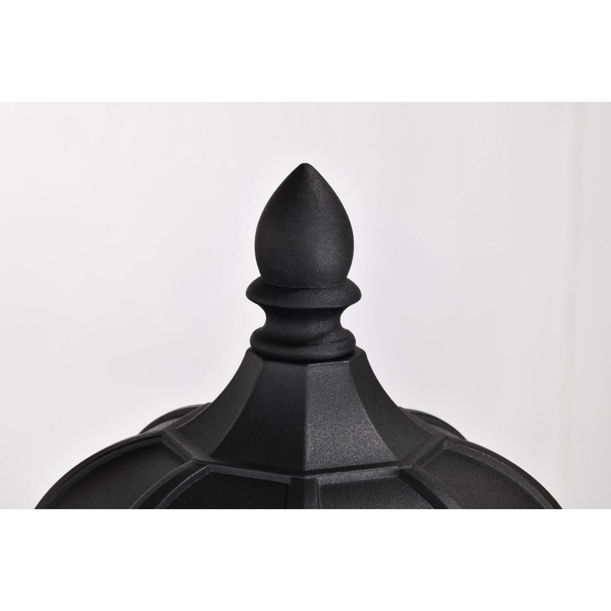 East River Outdoor Post Lantern; 1 Light; Matte Black Finish