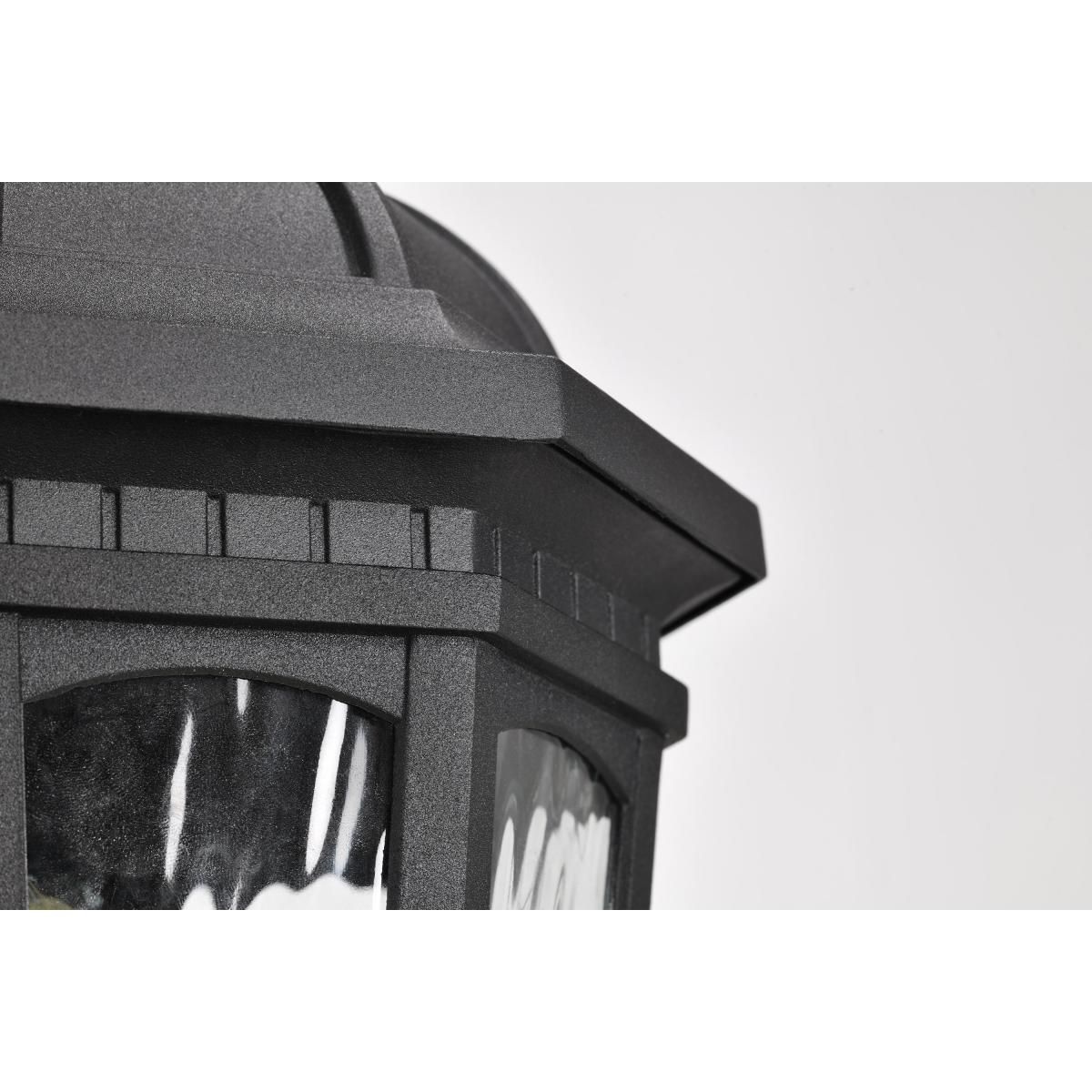 East River Outdoor Post Lantern; 1 Light; Matte Black Finish