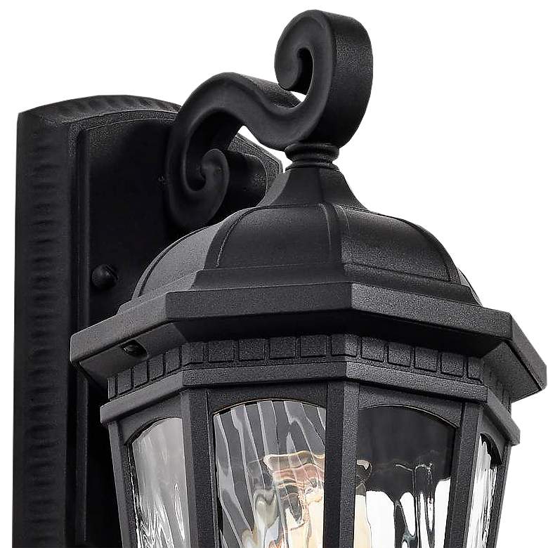 Image 3 East River Outdoor Small Wall Lantern; 1 Light; Matte Black Finish more views
