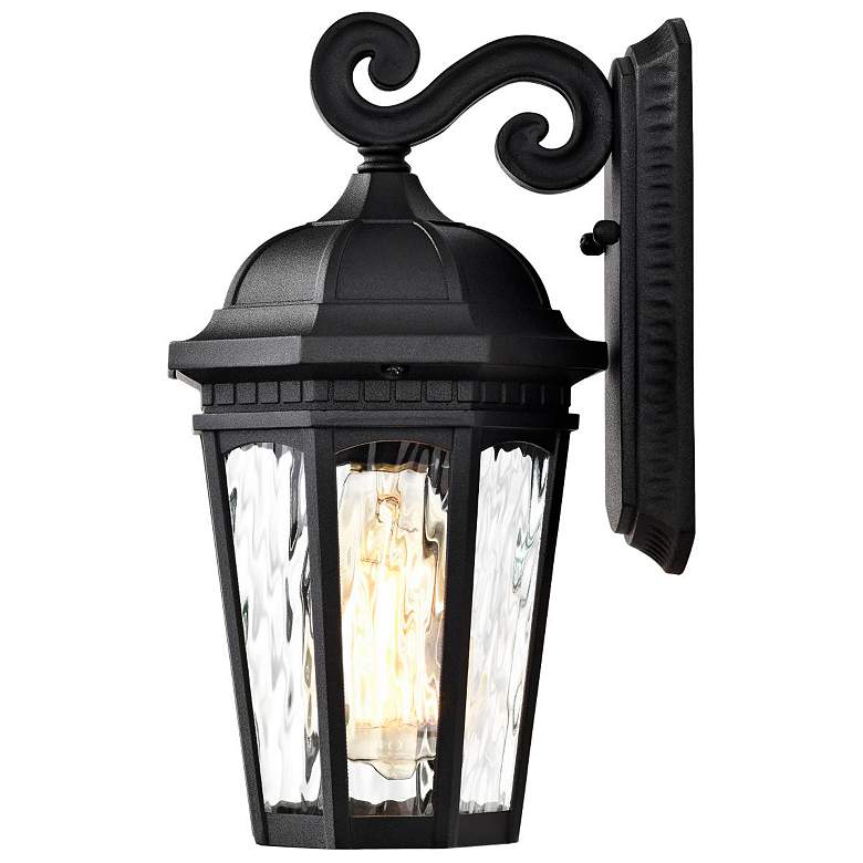 Image 7 East River Outdoor Small Wall Lantern; 1 Light; Matte Black Finish more views