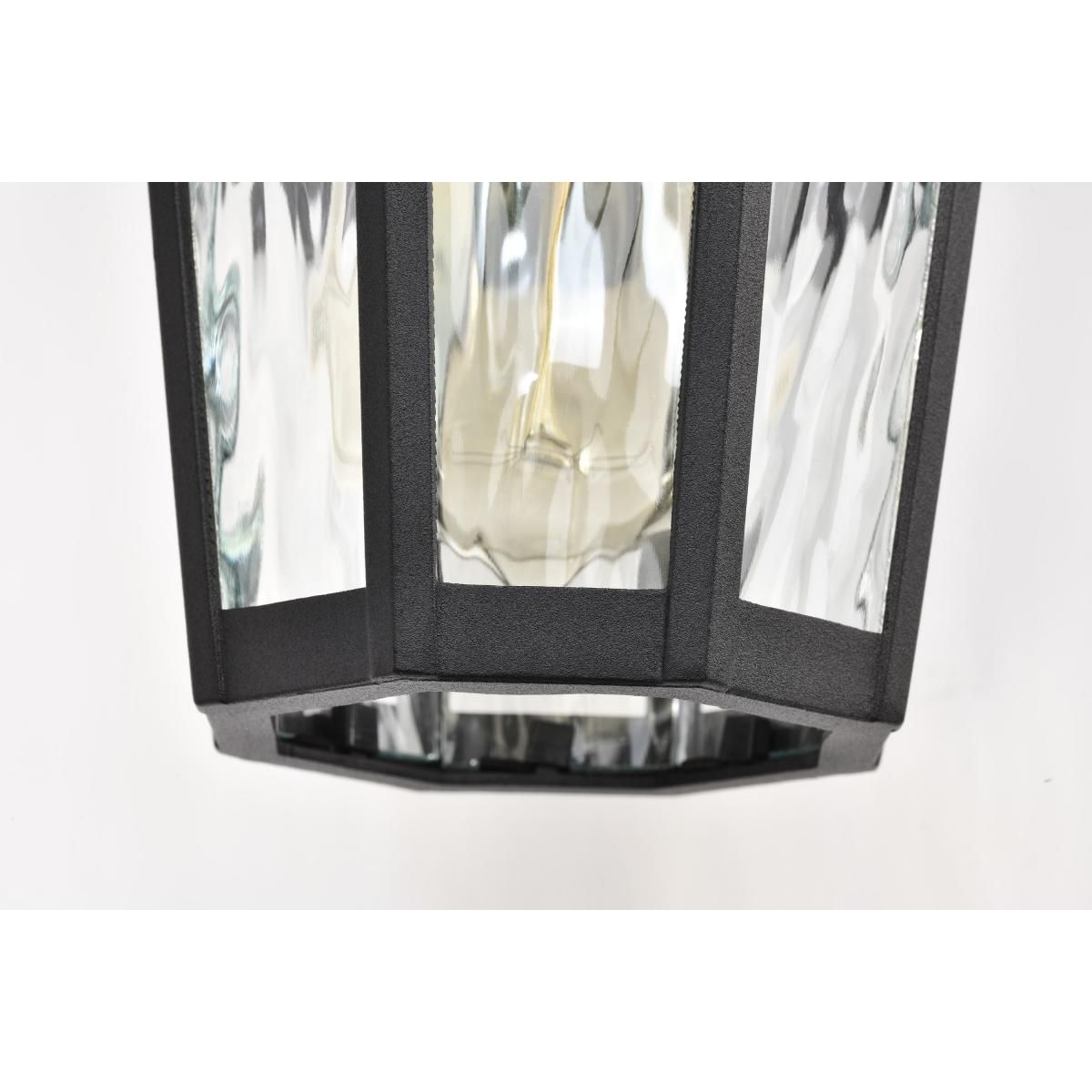 East River Outdoor Small Wall Lantern; 1 Light; Matte Black Finish