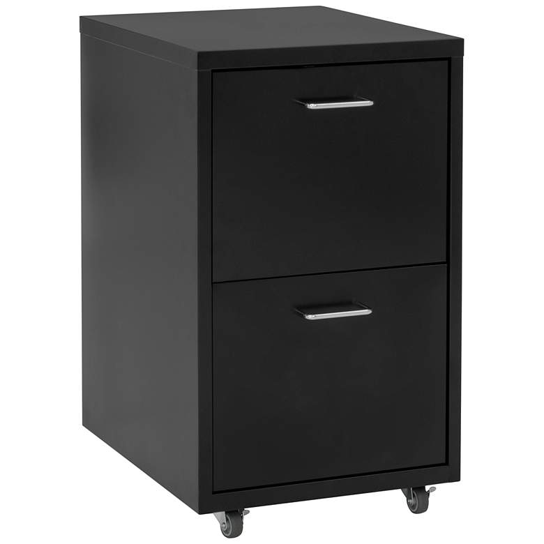 Image 1 Eastbourne 19 1/4" Modern Black Steel 2-Drawer File Cabinet