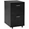 Eastbourne 19 1/4" Modern Black Steel 2-Drawer File Cabinet