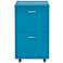 Eastbourne 19 1/4" Modern Teal Steel 2-Drawer File Cabinet