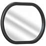 1_Eastbrook Modern Black 48" x 32" Oval Acacia Wood Framed Wall Mirror